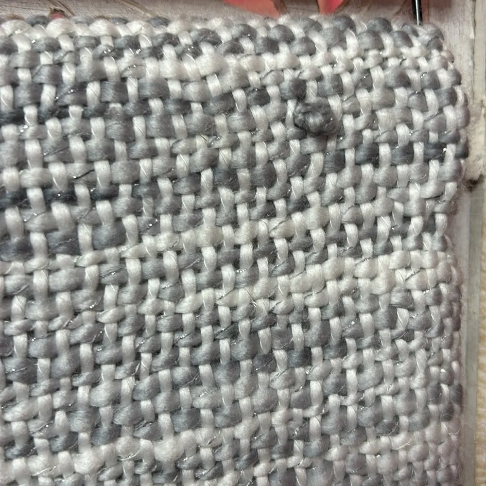 NEW BCBGMaxAzaria Woven Acrlyic Throw with Metallic Yarns 50” X 60”